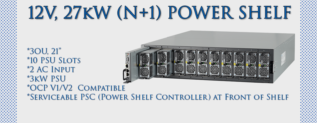 12V, 27kW Power Shelf by Lite-On Cloud Infrastructure Power Solutions
